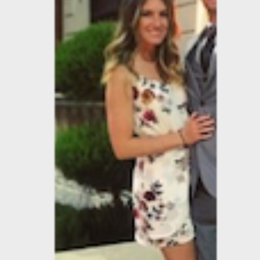 White Floral Wrap/Tie Dress